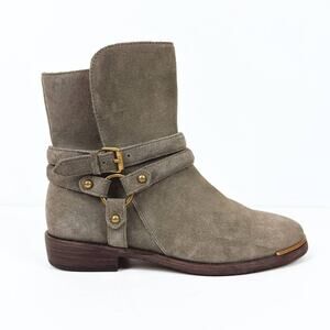 UGG Kelby Suede Ankle Harness Western Biker Moto Boots Womens Size 5